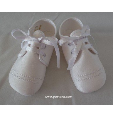 The Little Prince White or Ivory Silky Baptismal Shoes