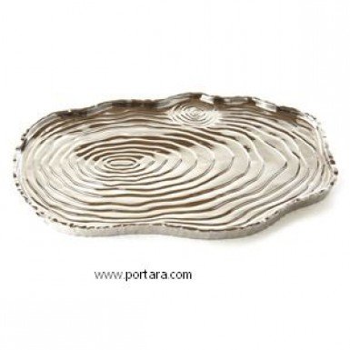 Silver Tree Bark Tray Silver Tree Bark Tray