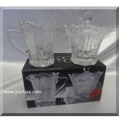 Lovely Crystal Cream and Sugar Set 