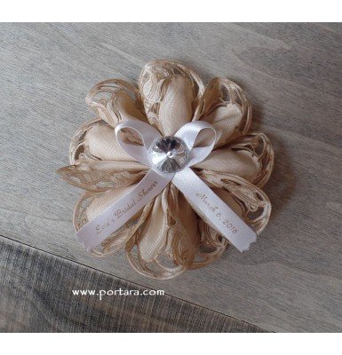 Satin Flower Shaped Bomboniera ~ Favor