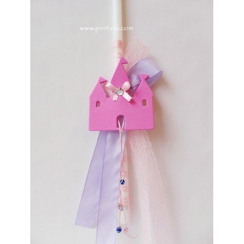 Pink Princess Castle Girly Easter Candle ~ Labatha