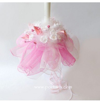 Silky Lily Christening Baptism Candle  