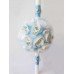 Adorable Satin Fowers Christening Baptism Candles ~ Unisex