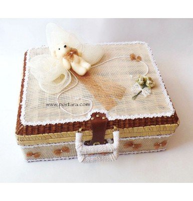 Cute Teddy Bear Christening Baptism Keepsake Box ~ Unisex