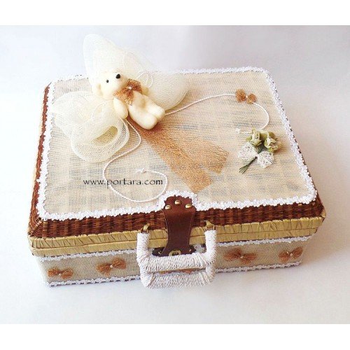 Cute Teddy Bear Christening Baptism Keepsake Box ~ Unisex