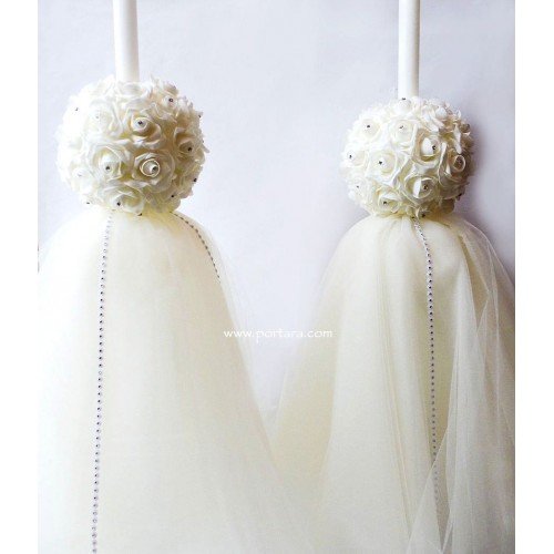 Gorgeous Bouquet with Crystals Candles ~ Labathas