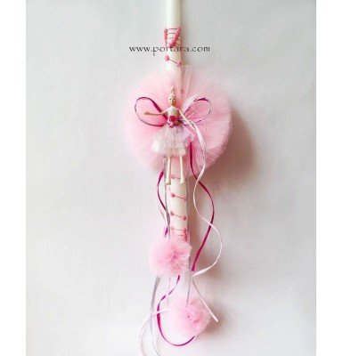 The Mystical Hand Made Fairy with Baby Pink Pom Pom Easter Candle ~ Labatha The Mystical Hand Made Fairy with Baby Pink Pom Pom Easter Candle ~ Labatha