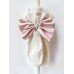 Vintage Lace and Soft Silk Christening Candle