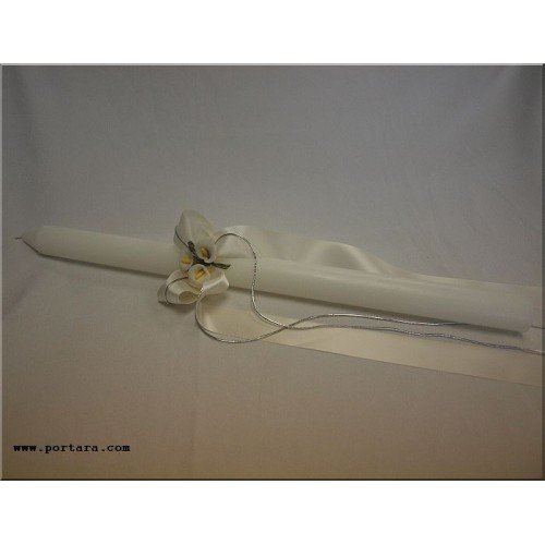 Porcelain Calla Lilly Candles for the Bride and Groom ~ Lambades