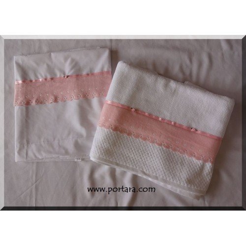 Charming Girls Soft Pink Decoration Baptism Set ~ Lathopana 