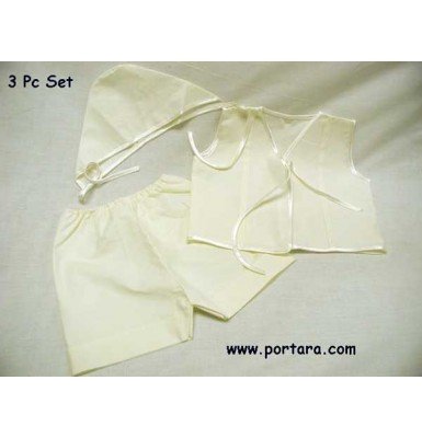 Boys Ivory Cotton Baptismal Undergarments - Lathorouha