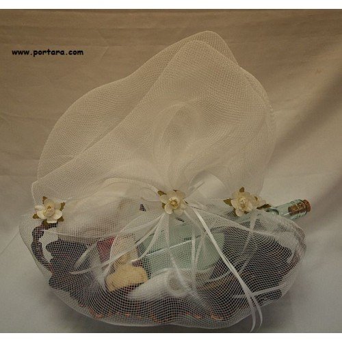 Unisex Baptismal Holy Water-Oil Bottle with Precious Metal Basket