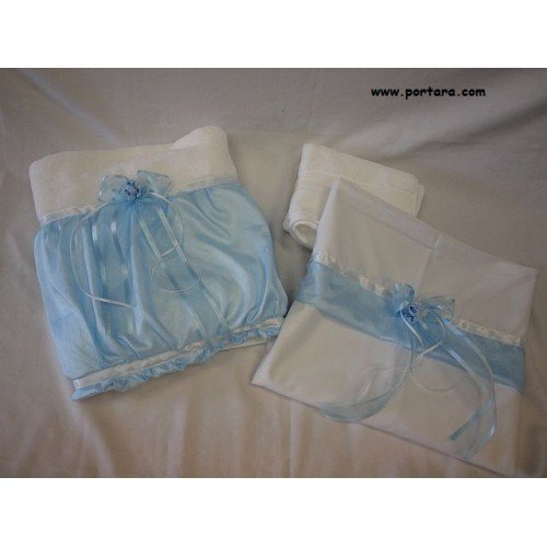  Baptismal Set with Lovely Blue Accents ~ Unisex Lathopana