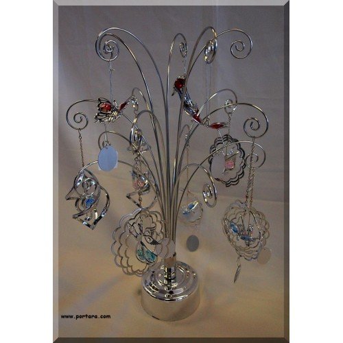 Chrome Plated Rotating Display Rack-Tree