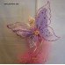 Artistic Butterfly with Crystals Christening Baptism Candle ~ Lambatha