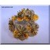 Golden Silk Flowers with Pearl Centers