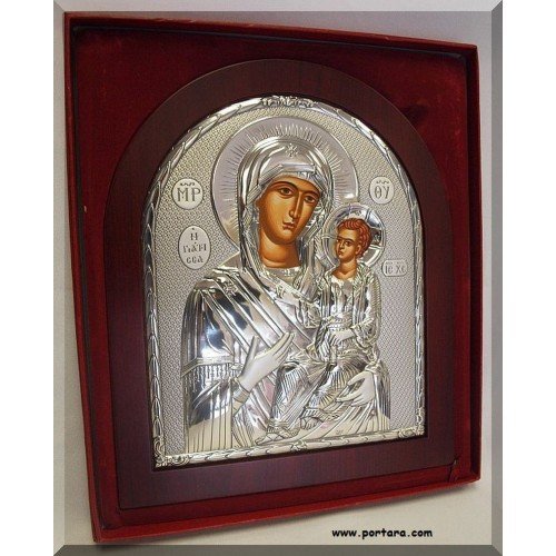 Amazing Orthodox Silver Icon ~ The Lady Healer Giatrisa