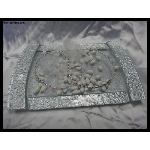 Rectangular Silver Band Tray 
