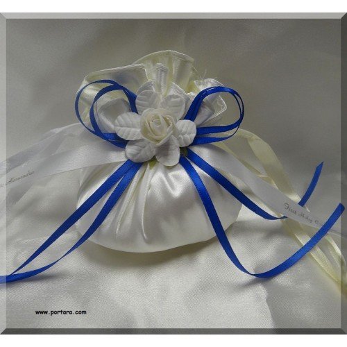 White with Ivory Bomboniere Gift Favor Idea