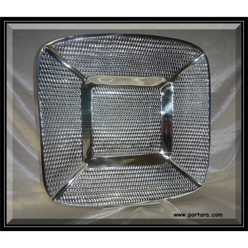 Square Bubble Tray with Hammered Design