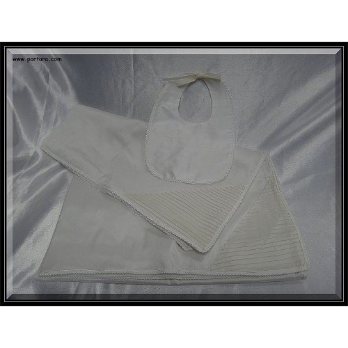Style Defining Boys Baptismal Accessories ~ Silk Blanket and Bib