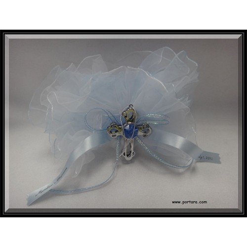 Bomboniere Favor with Silver Cross Hanging Ornament ~ Unisex