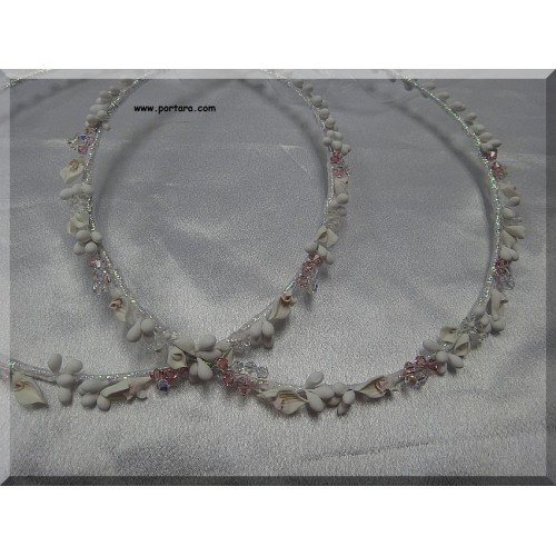 Sculpted Lilies with Crystals Wedding Crowns