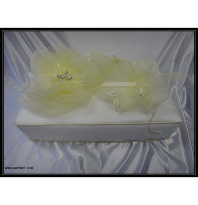 A Lovely Silky Satin Covered Baptism Box Decorated ~ Unisex A Lovely Silky Satin Covered Baptism Box Decorated ~ Unisex
