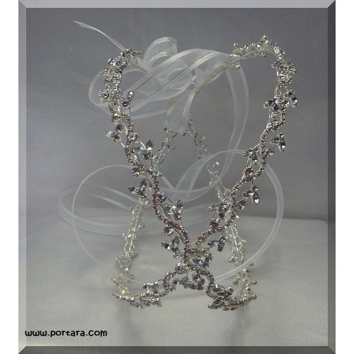 Eternity Silver Wedding Crowns with Crystals ~ Stephana