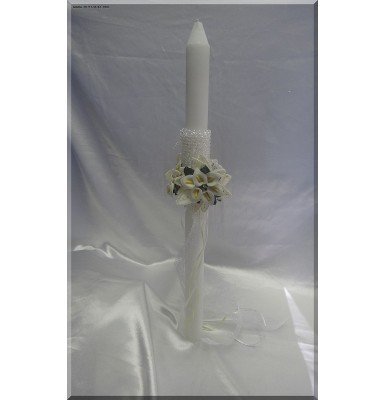 Porcelain Lilies and Pearls Wedding Candles ~ Lambathes  