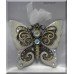 Dazzling Metal Hanging Butterfly w/Crystal Accents