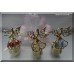 Light Blue or Pink or Red Angel Night Lights with Swarovski Crystals 