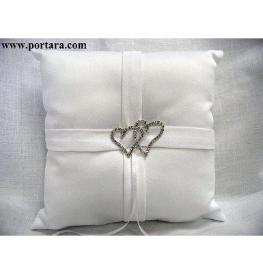 Intertwined Hearts Ring Pillow