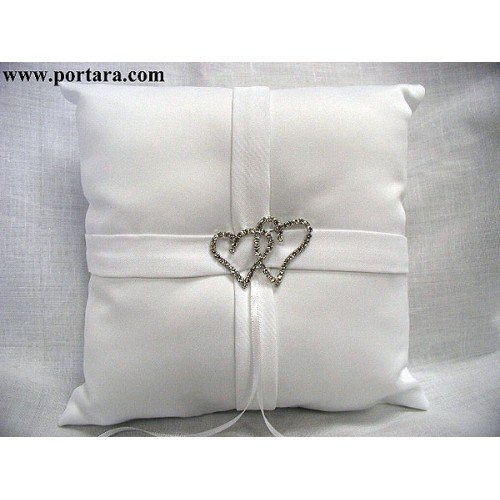 Intertwined Hearts Ring Pillow