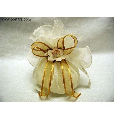 White Organdy Bridal Wedding Favor