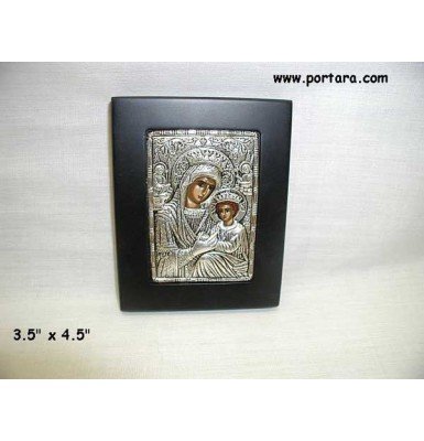 Silver 925 Byzantine Icon of Virgin Mary Baby Gift Idea