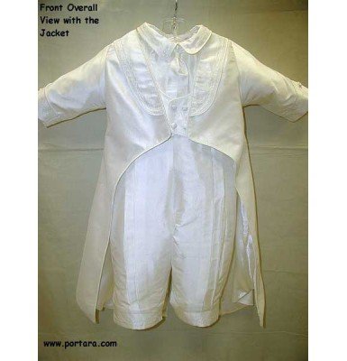 Adorable White Silk Prince Baptism Outfit Adorable White Silk Prince Baptism Outfit