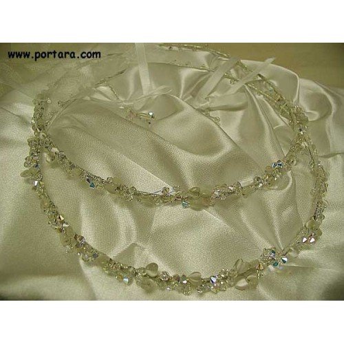 Fabulous Swarovski Clear Crystals AB with Hearts Wedding Crowns
