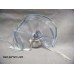 Organdy Circle with Light Blue Satin Edge 