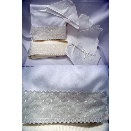Ecrou Baptismal Undergarment Set ~ Unisex ~ Lathopana
