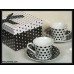 Elegant Porcelain Espresso Coffee Cups Favor Idea with Polka Dot Pattern