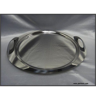 Round Tray with Elegant Matte Handles