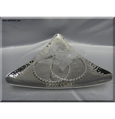 Hammered Triangular Curve Doublewall Tray