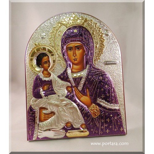 Amazing Icon of Panagia Tricherousa