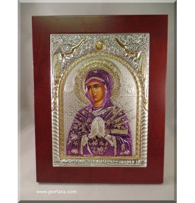 Our Lady of the Seven Sorrows ~ Semistrelnaya ~ Russian Orthodox Icon 