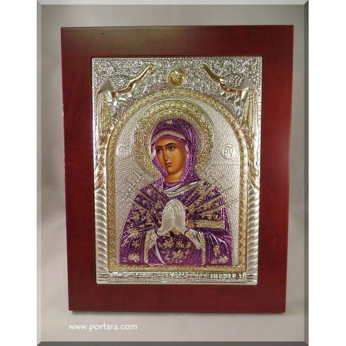 Our Lady of the Seven Sorrows ~ Semistrelnaya ~ Russian Orthodox Icon 