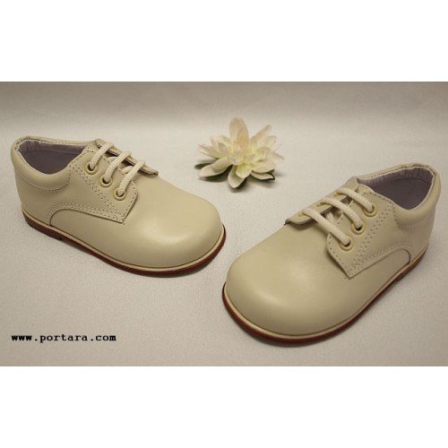 Adorable Boys White or Ivory Leather Shoes