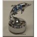 Large Dolphin Chrome Plated Music Box Gift Favor Large Dolphin Chrome Plated Music Box Gift Favor