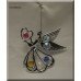 Angel & Heart Chrome Plated with Austrian Crystals Hanging Ornament Gift Favor