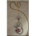 Angel with Heart and Austrian Crystals Chrome Plated Spiral Hanging Ornament 